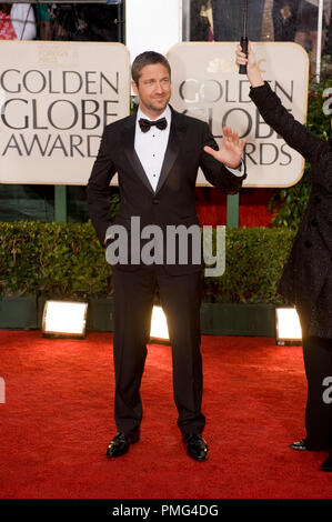 Schauspieler Gerard Butler kommt bei der 67. jährlichen Golden Globe Awards im Beverly Hilton in Beverly Hills, CA Sonntag, 17. Januar 2010. Stockfoto