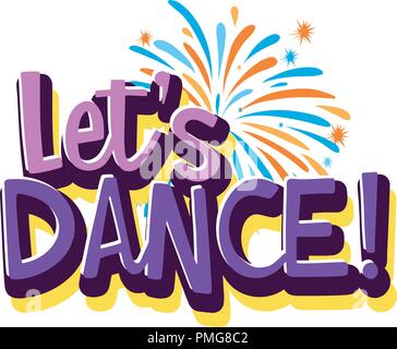 Let's Dance logo Vorlage Abbildung Stock Vektor