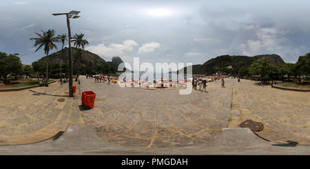 360 Grad Panorama Ansicht von Praia Vermelha e Pao De Acucar