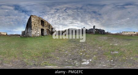 360 Grad Panorama Ansicht von Zvornik mittelalterliche Festung Kula Grad