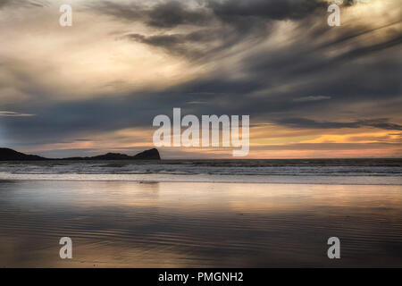 Rhossili Bay Wolken Stockfoto