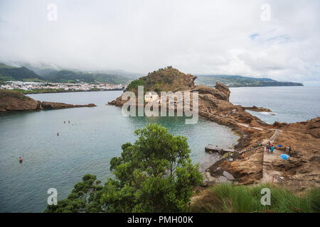 Insel von Vila Franca do Campo Sao Miguel Azoren Stockfoto