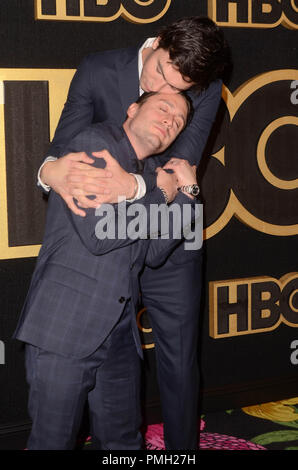 LOS ANGELES, Ca - 17. SEPTEMBER: Nicholas Braun, Kieran Culkin in der HBO Offizielle 2018 Emmy nach Partei am 17. September 2018 in Los Angeles, Kalifornien. Quelle: David Edwards/MediaPunch Credit: MediaPunch Inc/Alamy leben Nachrichten Stockfoto