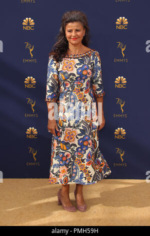 Los Angeles, Kalifornien, USA. 17 Sep, 2018. 17. September 2018 - Los Angeles, Kalifornien - Tracey Ullman. 70Th Primetime Emmy Awards statt bei Microsoft Theatre L.A. Leben. Photo Credit: Faye Sadou/AdMedia Credit: Faye Sadou/AdMedia/ZUMA Draht/Alamy leben Nachrichten Stockfoto