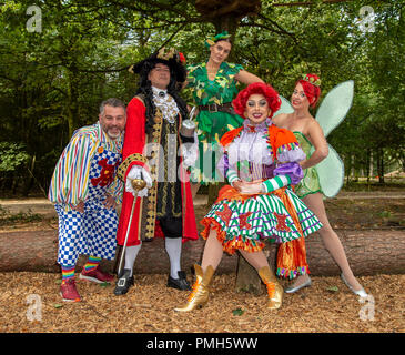 Wendover Woods, UK. 18. September 2018. Peter Pan Pantomime Pressevorstellung Credit: Gary Mitchell, GMP-Media/Alamy leben Nachrichten Stockfoto