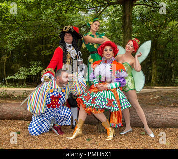 Wendover Woods, UK. 18. September 2018. Peter Pan Pantomime Pressevorstellung Credit: Gary Mitchell, GMP-Media/Alamy leben Nachrichten Stockfoto