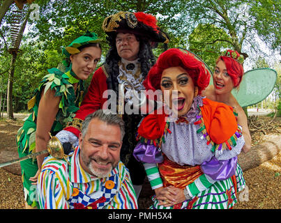 Wendover Woods, UK. 18. September 2018. Peter Pan Pantomime Pressevorstellung Credit: Gary Mitchell, GMP-Media/Alamy leben Nachrichten Stockfoto