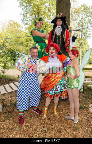 Wendover Woods, UK. 18. September 2018. Peter Pan Pantomime Pressevorstellung Credit: Gary Mitchell, GMP-Media/Alamy leben Nachrichten Stockfoto