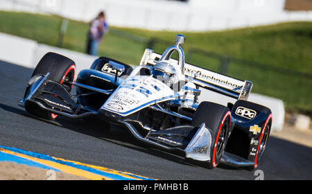 Sonoma, Ca, USA. 16 Sep, 2018. A: Team Penske Fahrer Simon Pagenaud (22) von Frankreich nehmen Sie Platz 4 Während der GoPro Grand Prix von Sonoma Verizon Indycar Meisterschaft an der Sonoma Raceway Sonoma, Ca Thurman James/CSM/Alamy leben Nachrichten Stockfoto