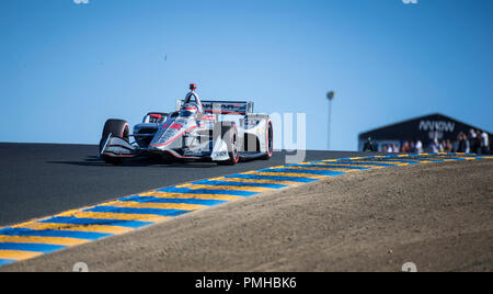 Sonoma, Ca, USA. 16 Sep, 2018. A: Team Penske Fahrer Leistung (12) von Australien übernimmt Platz 3 Während der GoPro Grand Prix von Sonoma Verizon Indycar Meisterschaft an der Sonoma Raceway Sonoma, Ca Thurman James/CSM/Alamy leben Nachrichten Stockfoto