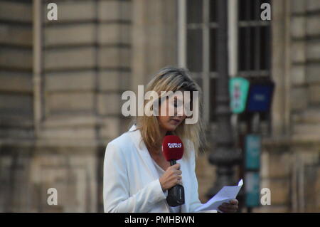 Senat, 10 rue de Vaugirard, Paris, Frankreich. 19. Sep 2018. Alexandre Benalla, ex-Agent des französischen Präsidenten Längestrich wird von der Kommission der Rechtsvorschriften der Senat 19. September 2018 einberufen, nachdem, gekleidet wie ein Cop, ohne einer zu sein, ein Demonstrant geschlagen, während die Demo des 1. Mai 2018. Vincent Crase wird auch um 10:30 Uhr gehört werden. ALPHACIT NEWIM/Alamy Live News Credit: Alphacit NEWIM/Alamy leben Nachrichten Stockfoto