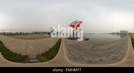 360 Grad Panorama Ansicht von Stadt Rizhao Scenic World Fangemeinde Spiel-4