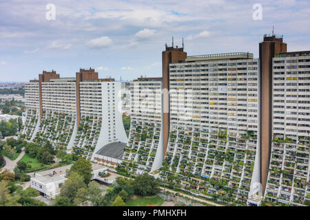 Wien, Wien: Wohnpark Alt Erlaa Wohnanlage, Hochhaus, Gebäude, 23. Liesing, Wien, Österreich Stockfoto