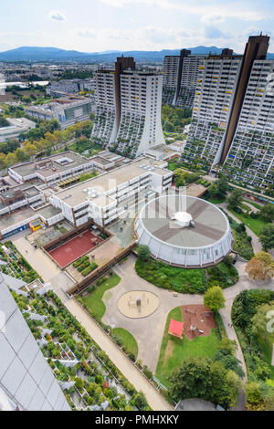 Wien, Wien: Wohnpark Alt Erlaa Wohnanlage, Hochhaus, Gebäude, 23. Liesing, Wien, Österreich Stockfoto