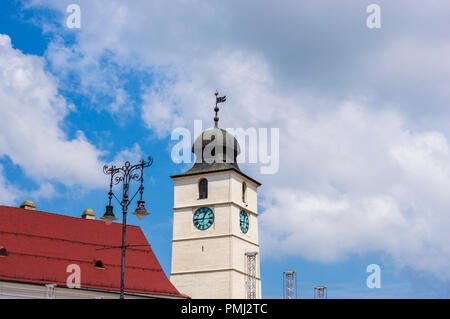 Rat Turm in Sibiu, Rumänien Stockfoto