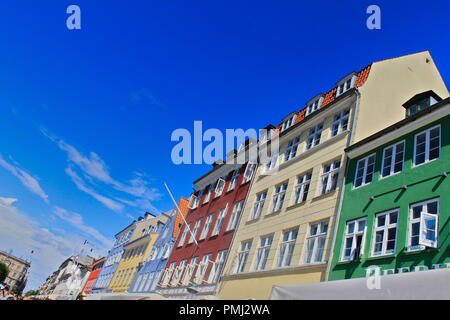 Bunte Häuser in Kopenhagen Stockfoto