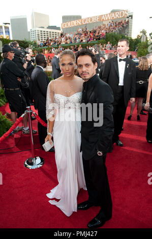 Jennifer Lopez und Marc Anthony nehmen an der 68. jährlichen Golden Globe Awards im Beverly Hilton in Beverly Hills, CA am Sonntag, 16. Januar 2011. Datei Referenz # 30825 776 Nur für den redaktionellen Gebrauch - Alle Rechte vorbehalten Stockfoto