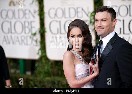 Megan Fox und Brian Austin Green nehmen an der 68. jährlichen Golden Globes Awards im Beverly Hilton in Beverly Hills, CA am Sonntag, 16. Januar 2011. Datei Referenz # 30825 815 Nur für den redaktionellen Gebrauch - Alle Rechte vorbehalten Stockfoto