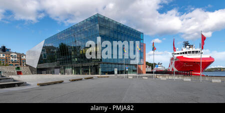 Stavanger Konserthus (Konzertsaal). Es wurde offiziell von Kronprinz Haakon am 15. September 2012 eröffnet. Die Architekten in dem Verhältnis. Stockfoto