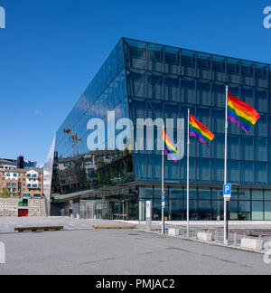 Stavanger Konserthus (Konzertsaal). Es wurde offiziell von Kronprinz Haakon am 15. September 2012 eröffnet. Die Architekten in dem Verhältnis. Stockfoto