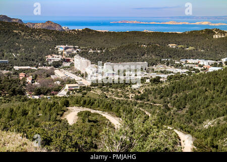 Luminy University einen Campus inmitten Calanques Stockfoto