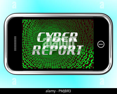 Cyber Bericht digitale Analytics Ergebnisse 3D Rendering zeigt, Cloud Computing oder virtuellen Netzwerk Analyse und Überprüfung Stockfoto