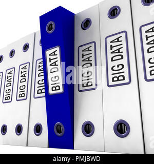 Big Data Tools Digital Toolbox 3D Rendering zeigt Mainframe Computing Management Verbesserung und Lagerung Stockfoto