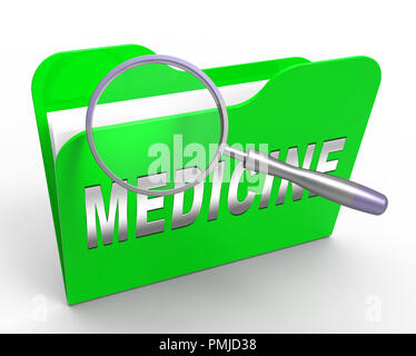 Big Data Medizinische Datenbank 3D Rendering zeigt Healthcare Bigdata In einem komplexen Storage Rechenzentrum Stockfoto