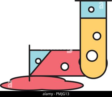 Röhrchen Reagenz Chemie Labor Stock Vektor