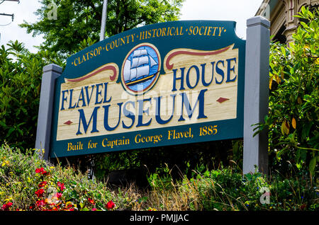 Der Kapitän George Flavel House in Astoria Oregon USA Stockfoto