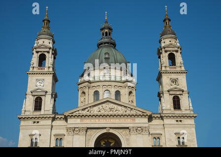 Budapest, Ungarn - 4 August, 2018: Von außen.St. Stephan Basilika Stockfoto