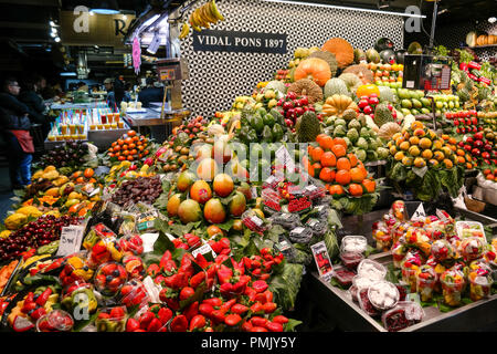 Der Markt La Boqueria Stockfoto