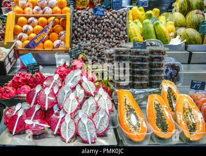 Der Markt La Boqueria Stockfoto