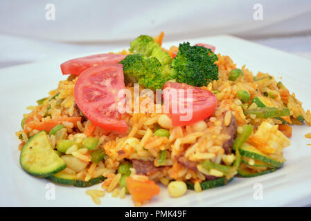 Vegan Reis Mittagessen Stockfoto