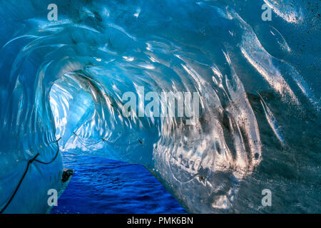 Im Inneren des Mer de Glace Gletscher. Chamonix. Frankreich. Alpen Stockfoto