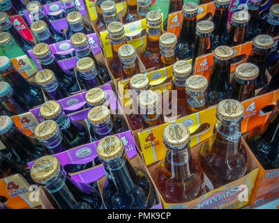 Eine Auswahl von Stewart's Marke Soda in einem Supermarkt in New York am Montag, 10. September 2018. Stewart's Hersteller ihre Soda mit Zucker, Stärkesirup als Süßstoff. (Â© Richard B. Levine) Stockfoto