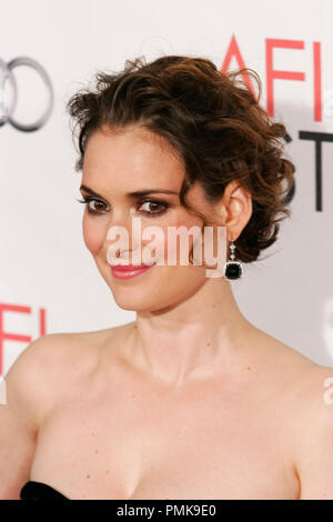 Winona Ryder am AFI Fest 2010 Premiere von 'Black Swan'. Ankünfte am Grauman's Chinese Theater in Hollywood, CA, 11. November 2010 statt. Foto von Joseph Martinez/PictureLux Datei Referenz # 30689 034 PLX nur für redaktionelle Verwendung - Alle Rechte vorbehalten Stockfoto