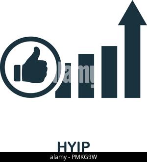 Hyip-Symbol. Schwarzweiß-Design von smm Icon Sammlung. UI. Pixel Perfect einfache Piktogramm hyip-Symbol. Web Design, Anwendungen, Software, drucken. Stock Vektor
