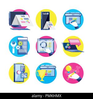 Search Engine Optimization Symbole Vector Illustration Design Stock Vektor