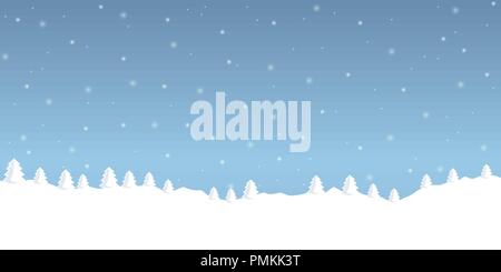 Winte Schnee Hintergrund mit Tannen landschaft Vektor-illustration EPS 10. Stock Vektor