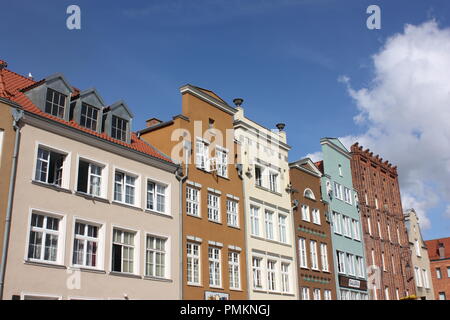 Häuser auf glowne miasto Danzig ul szeroka Stockfoto