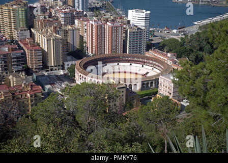 La Malagueta Stierkampfarena in Spanien Malagra Stockfoto