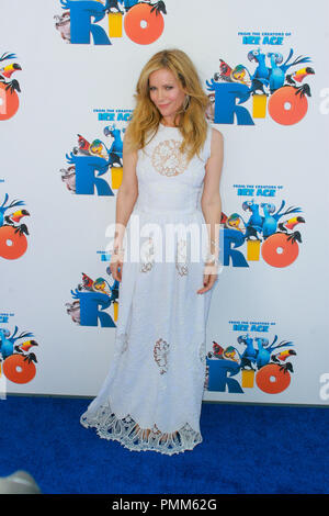 Leslie Mann bei der Premiere von Twentieth Century Fox "Rio". Ankünfte am Grauman's Chinese Theater in Hollywood, CA, 10. April 2011 abgehalten. Foto von Joe Martinez/PictureLux Stockfoto