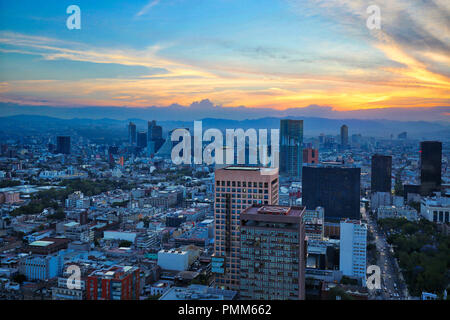 Mexiko Stadt Panoramablick von der Aussichtsplattform Stockfoto