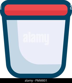 Warenkorb Vektor icon-lineare farbenfrohes Design Stock Vektor