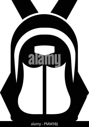 Schultasche icon-Collage Tasche - Rucksack Symbol 2 Vector schwarz Stock Vektor