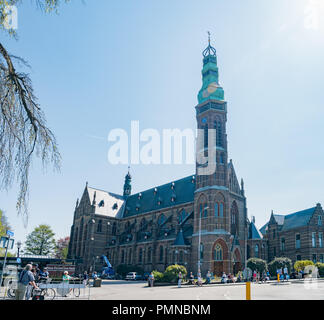 Lisse, APR 21: Außenansicht des historischen Sint-Agathakerk Kirche am 21.April 2018 Lisse, Niederlande Stockfoto