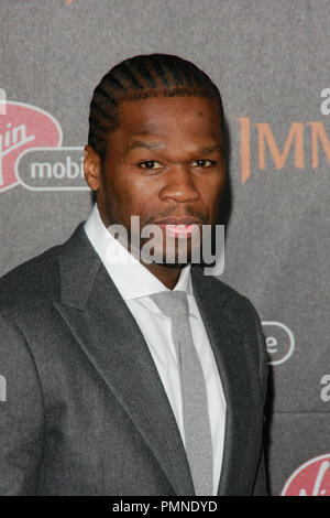 Curtis James Jackson (50 Cent) bei der Premiere der Relativität des "Unsterblichen". Ankünfte am Nokia Theatre L.A. statt Leben in Los Angeles, CA 7. November 2011. Foto von Joe Martinez/PictureLux Stockfoto