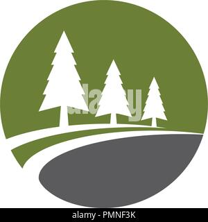 Cedar Tree Logo Vorlage Vektor icon Abbildung design Stock Vektor