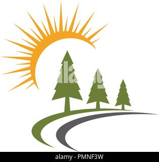 Cedar Tree Logo Vorlage Vektor icon Abbildung design Stock Vektor